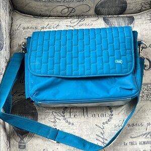 Lug Blue Quilted computer Bag